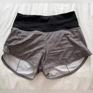 lululemon athletica Black and Gray Athletic Shorts